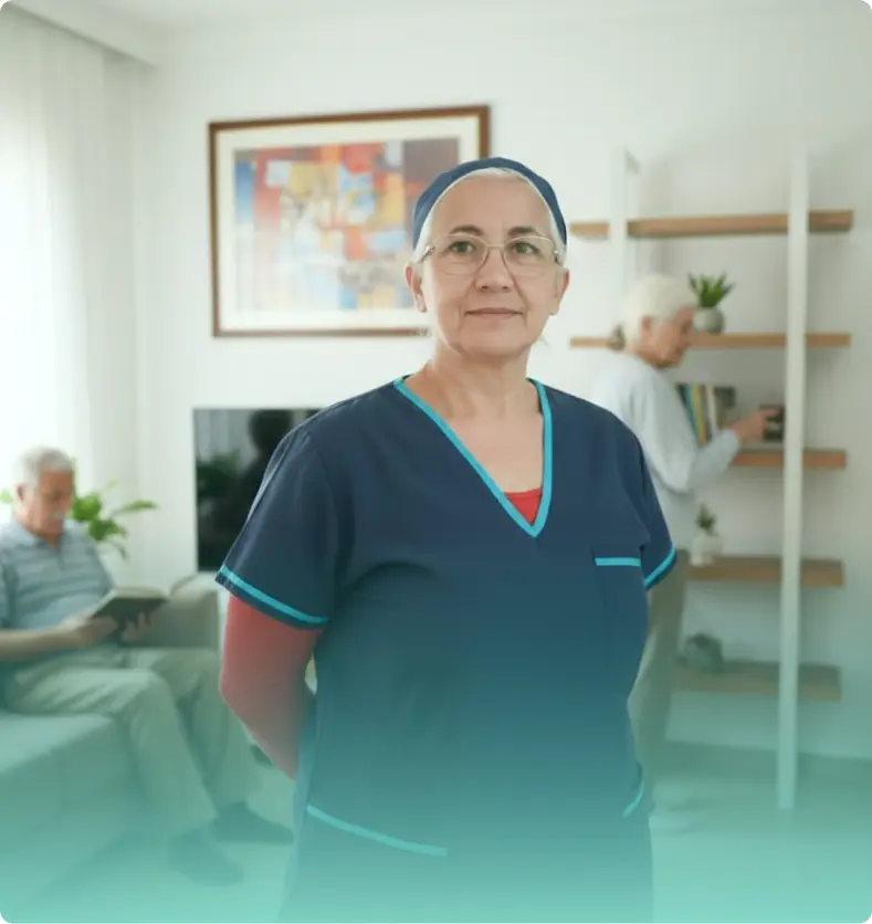 Cuidadora profesional en el hogar